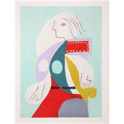 Pablo Picasso, Femme a la Robe Multicolore, Lithograph