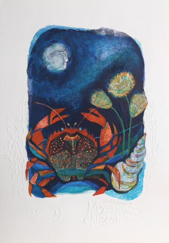 American Dream Circa 1960 >> Judith Bledsoe Cancer From The Zodiac Of Dreams Series Lithograph American Dream Circa 1960 >> Judith Bledsoe Cancer From The Zodiac Of Dreams Series Lithograph