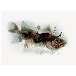 Siegfried Gerhard Reinhardt, Fish, Lithograph