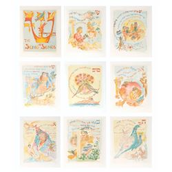 Chaim Gross, The Song of Songs, Set of 9 Lithographs, each signed