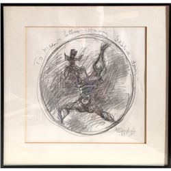 Chaim Gross, Sabbath, Pencil Drawing