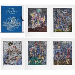 Roberto Matta, L'ame du Tarot de Theleme, Portfolio of Five Aquatint Etchings