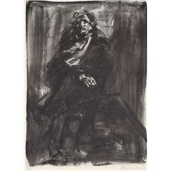 Claude Weisbuch, Seated Man, Lithograph