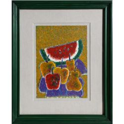 Fidel Corpus, Frutas, Acrylic Painting