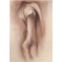 Roberto Estopinan, Homenaje de Camilla Claudel 2, Conte Crayon and Pencil Drawing