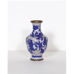 Chinese Blue and White Floral, Cloisonne Porcelain Vase