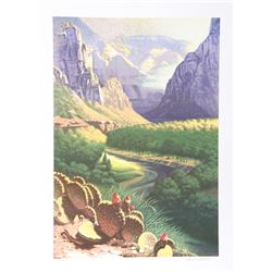 Howard Koslow, Valley of the Virgin Run, Lithograph