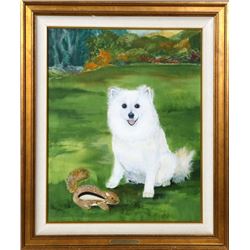 TE Du-itt, Rocco and Chipper at the Park, Acrylic Painting