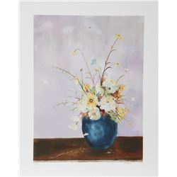 Fioravanti, Blue Vase Floral, Lithograph
