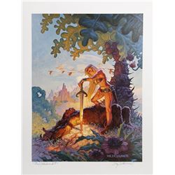 Brothers Hildebrandt, Female Warrior, Lithograph by Tim and Greg Hildebrandt