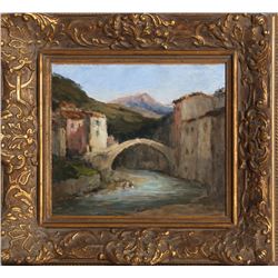 Iwes Cucno, Vue Des Alpes Maritime, Oil Painting
