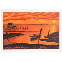 Jack van Deckter, Sunset, Lithograph