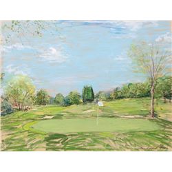 Kamil Kubik, Putting Green on the Golf Course, Pastel Drawing