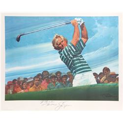 Robert Peak, Golf Lithograph signed by Jack Nicklaus