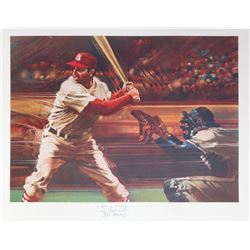 Robert Peak, Baseball Lithograph signed by Stan Musial