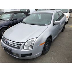 2006 FORD FUSION, 4DR SEDAN, GREY, VIN # 3FAFP07266R168802