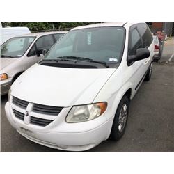 2006 DODGE CARAVAN, MINIVAN, WHITE, GAS, AUTOMATIC, VIN#1D4GP25RX6B520073, 131558KMS,