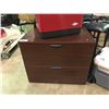 Image 1 : CHERRYWOOD FINISH 2 DRAWER LATERAL FILING CABINET