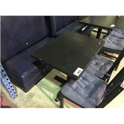 BLACK SQUARE METAL BASE RESTAURANT  TABLE