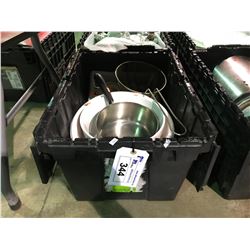 BIN OF ASSORTED  COOKWARE(BIN NOT INCLUDED)