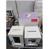 Image 1 : 2 WHITE JEWELRY BOXES/TV POT SET/2 PRINTING CARTRIDGES