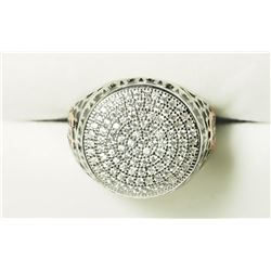 STERLING SILVER CZ MEN'S RING. APPROX RETAIL $200