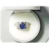 Image 2 : STERLING SILVER CZ MEN'S SAPPHIRE RING(6CT) . APPROX RETAIL $600