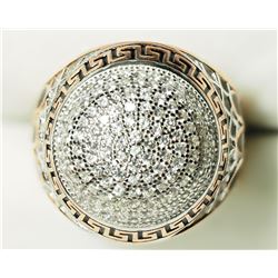 STERLING SILVER CZ MEN'S RING. APPROX RETAIL $250