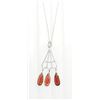 Image 2 : 14K GOLD PENDANT GARNET (3.3CTS) 10K GOLD CHAIN NECKLACE. APPRAISED VALUE $1205