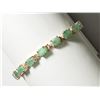Image 1 : STERLING SILVER EMERALD(7.70CT) TENNIS BRACELET, HANDCRAFTED. APPROX. RETAIL $1300