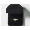 Image 2 : 10K EMERALD(0.34CT) 2 DIAMOND RING, MADE IN CANADA . APPRAISED VALUE $1010