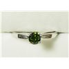 Image 1 : 10K WHITE GOLD GREEN DIAMOND(0.36CT) RING, MADE IN CANADA. APPRAISED VALUE $1605