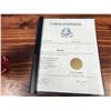 Image 2 : STERLING SILVER BLUE TOPAZ & DIAMOND SOLITAIRE RING WITH CERTIFICATE OF AUTHENTICITY
