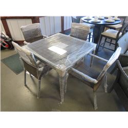 NEW 4 PC PATIO FLARE SET (INCLUDES - TABLE, 2 CHAIRS, BENCH SEAT)