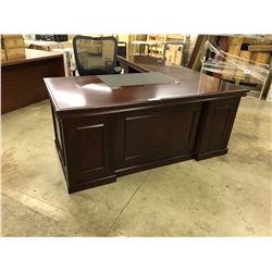 MAHOGANY TRADITIONAL STYLE 6' X 6' L-SHAPE EXECUTIVE DESK