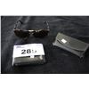Image 1 : PERSOL FOLDING SUNGLASSES WITH CASE ( CRACK ON LENS ) AND COACH WALLET