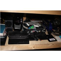 SHELF LOT INCLUDING PS2, KEURIG COFFEE MACHINE, PS3, DS, VACUUMS, TABLET AND MORE