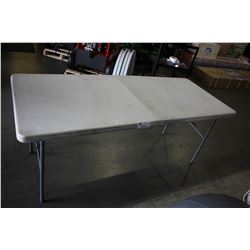 PLASTIC FOLDING TABLE, APPROX. 6' LONG