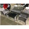 Image 1 : PATIO FLARE 4 PIECE OUTDOOR CHAT SET - LOVE SEAT, 2 CHAIRS & COFFEE TABLE (IN BOX)