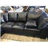 Image 2 : BLACK LEATHER 4 SEAT SOFA WITH CHAISE LOUNGE