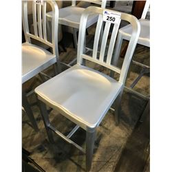 BRUSHED METAL STOOL
