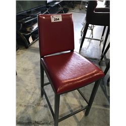RED & GREY BAR STOOL