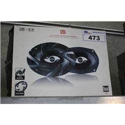 PAIR OF DUAL DS692 120 WATT 6" X 9" 2-WAY SPEAKERS, TREATED PAPER CONES / BLACK FOAM SURROUNDS