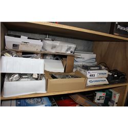 SHELF LOT OF SECURITY SYSTEMS INCLUDING CAMERAS