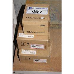 CCD VIDEO CAMERA AND 2 BASES FOR DOME CAMERAS