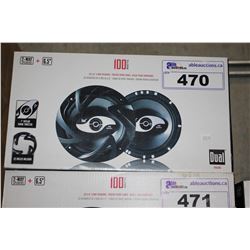 PAIR OF DUAL DS52 100 WATT 5.25" 2-WAY SPEAKERS, BLACK CHROME POLYPROPYLENE CONE