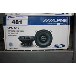 ALPINE SPS-510 13CM COAXIAL 2-WAY SPEAKER SYSTEM