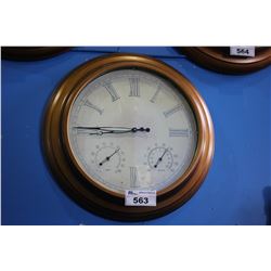 ANALOG WALL CLOCK WITH HUMIDITY & TEMPERATURE GAUGE