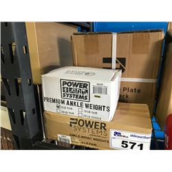 POWER SYSTEMS PREMIUM 5LBS ANKLE WEIGHTS, 10LBS ANKLE-WRIST WEIGHTS, AND 10LBS URETHANE PLATE