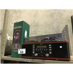 TEAC RECORD PLAYER & JELLYFISH AQUARIUM
